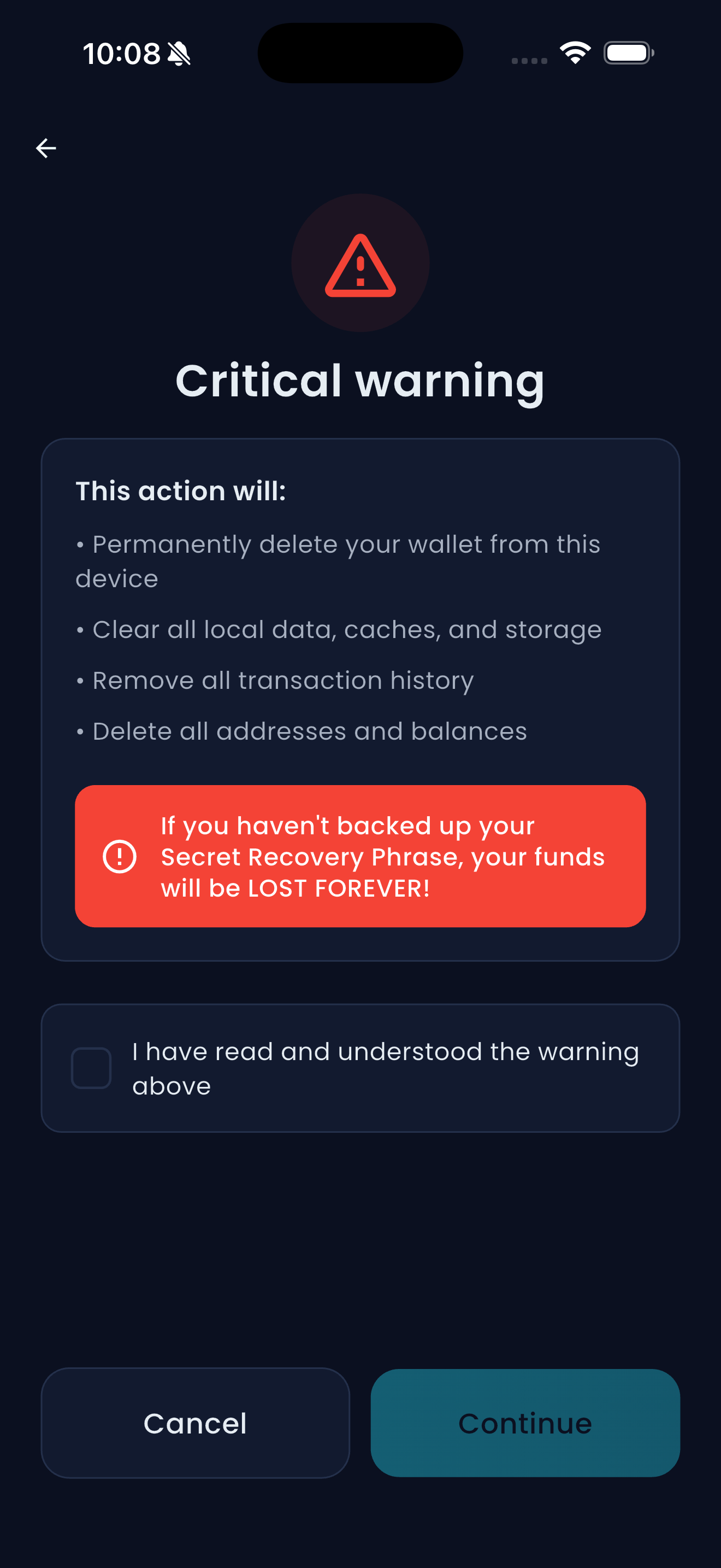 PTERI Wallet Screen 4